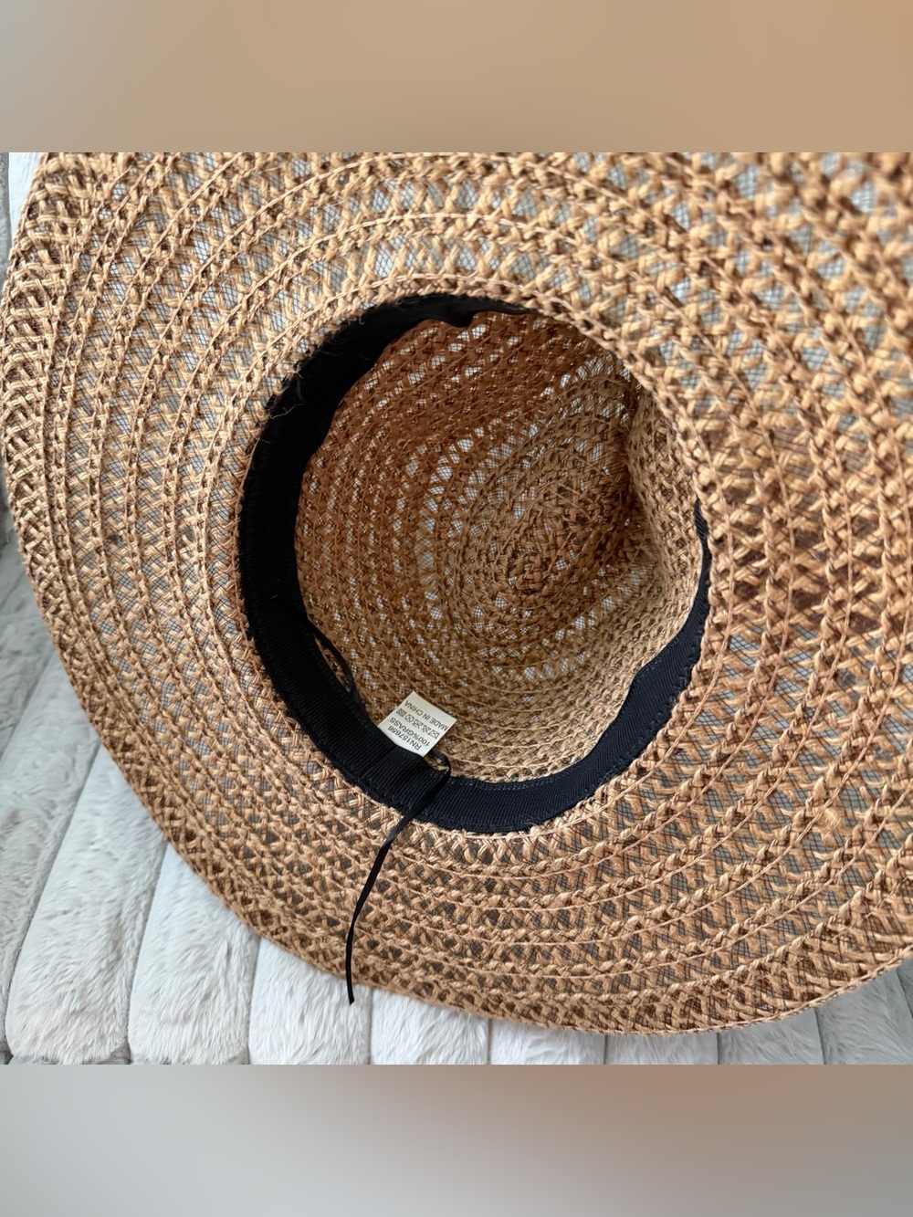 Wide brim fedora Grass sunhat - Picture 4 of 5